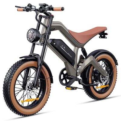 DYU Zonveer M20 – Fabriksdirekt 1500W peak elcykel 55km/h 48V18,2Ah batteri 100km räckvidd 20×4.0″ fettdäck fullfjädring mekaniska skivbromsar Shimano 7‑växlad APP