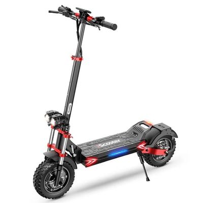 iScooter iX8 – Fabriksdirekt 2400W dubbelmotor 60km/h 48V20Ah batteri 70km räckvidd 12″ terrängdäck oljebromsar + EABS dubbelfjädring 150kg 8 lägen