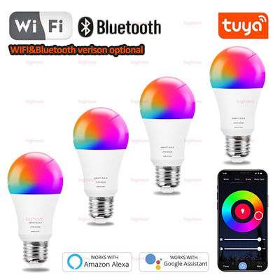 Tuya Smart LED-pære E27 RGB 15W 20W Wifi Bluetooth Led-lampe Home Decor Belysning 220V 110V Til Alexa Google Assistant