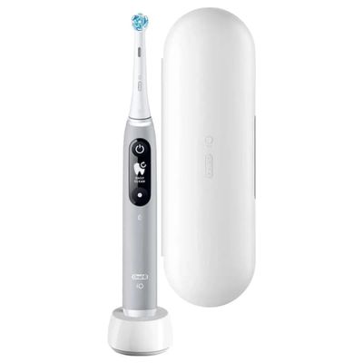 Oral-B iO6 eltandborste grå / tandborste med 5 borstlägen / uppladdningsbar tandborste med Bluetooth