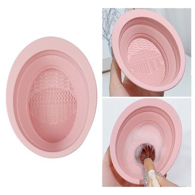 Technique PRO sammenleggbar silikonskål for rengjøring av sminkekoster - Nude Rose