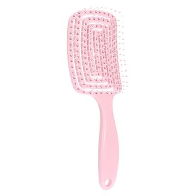 TBC Detangling Hollow Hårbørste - Wet & Dry Hårbørste til Føntørking - Rosa