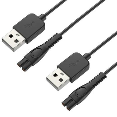 Kabel 5V för Philips QP1924 QP2724 QP2734 QP2824 QP2834 rakapparat [Pack 2] Phonillico®
