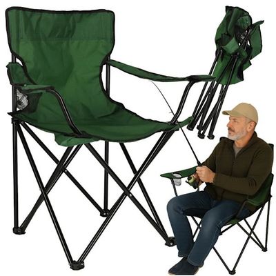 Campingstol / Fiskestol - Sammenleggbar - Grønn