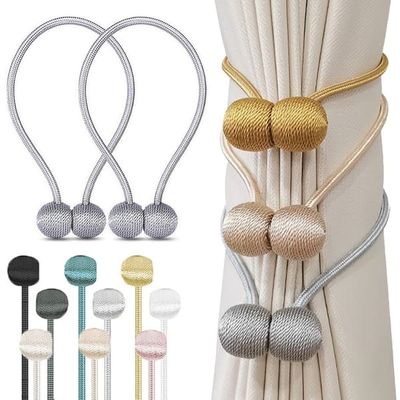 Magnetisk Gardinomtak for Gardiner - Silver 6-Pack