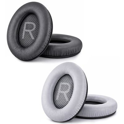 Ørepuder kompatible med Bose QuietComfort - QC35/QC25/QC15/AE2 - Sort + Grå