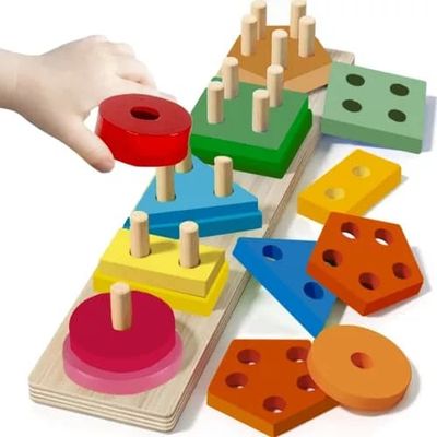 Sorter Klossene Leke for Barn – Pedagogisk