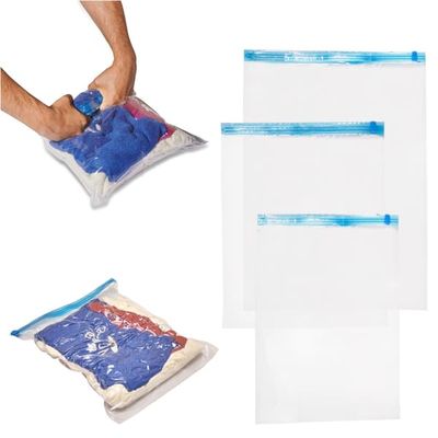 Vakuumpåsar för Kläder - 3 Storlekar - 9-pack