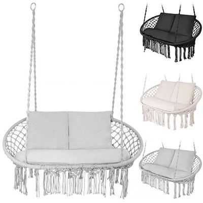 Hängstol Dubbel / Hammock - Hängande Gunga - Grå