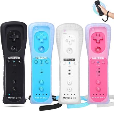 Håndkontroll kompatibel med Nintendo Wii - Motion Plus - Black