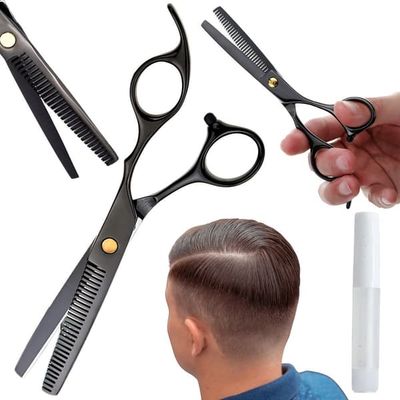 Effileringssaks 17 cm svart - Profesjonell frisørsaks