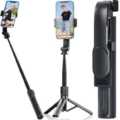 Selfiestick mobilhållare stativ bluetooth fjärrkontroll 90 cm