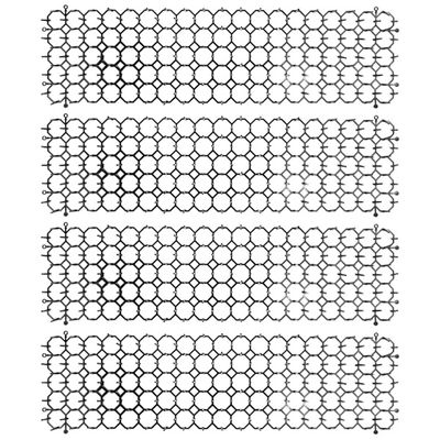 Kattavvisande mattor 47.5x13x2.7 cm 4 st