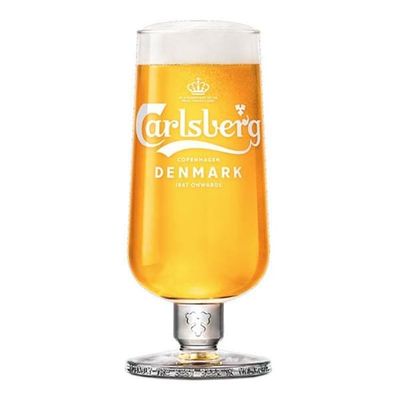 6-Pak - Carlsberg Ølglass - Med stilk - Glass til Øl - 25 CL