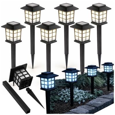 Solcellelamper 6 stk LED med skumringssensor