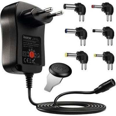 6-i-1 Strømadapter Universal - 3-12V 30W