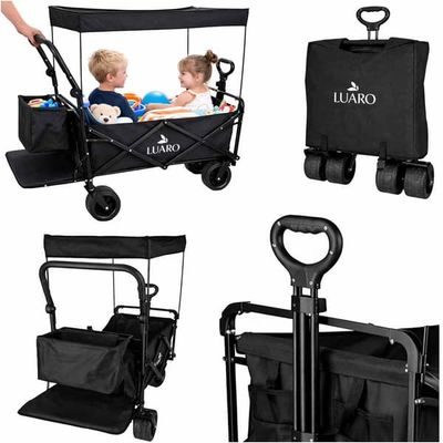 Sammenleggbar transportvogn 120 L - Trillebår maks 120 kg