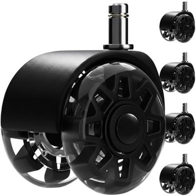 Hjul til kontorstol - 11x22 mm - 5 stk