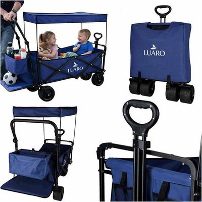 Sammenleggbar transportvogn 120 L - Trillebår maks 120 kg