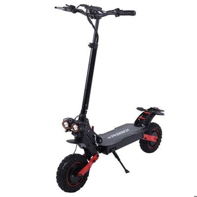 FREEBOY H6 - Fällbar El-scooter - 1200W*2 Dubbel Motor - 48V 21Ah Avtagbart Batteri - 11" - Räckvidd 60KM - Svart