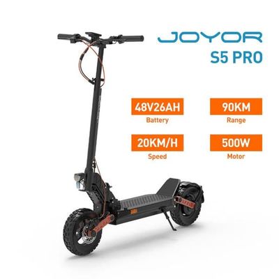 Trottinette elektrisk Joyor S5 Pro 10'' - Batteri 26Ah - Motor 500W - Hastighet 20km/h - Räckvidd 70-90km