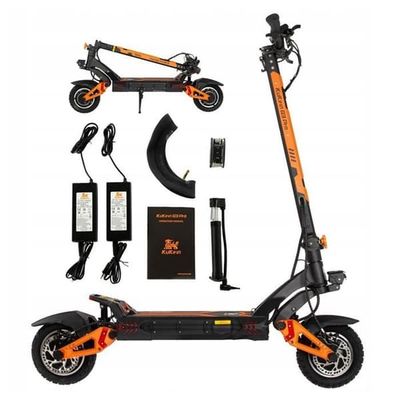 Trottinette elektrisk terräng KuKirin G3 Pro Motorer 2400W Lithiumbatteri 52V23AH 65km/h 80km Terrängdäck 10"