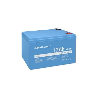 Qoltec - batteri - 12,8V, BMS - LiFePO4 - 12 Ah - 153.6 Wh