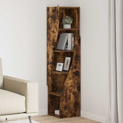 Hörnskåp Rökt ek 32x32x140cm Konstruerat trä