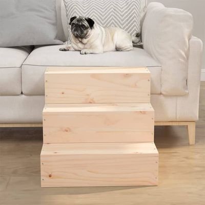 Husdjurstrappa 40x37,5x35 cm massiv furu
