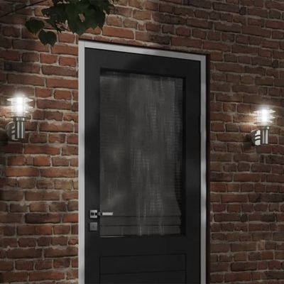 Utomhusvägglampa 1 st silver rostfritt stål