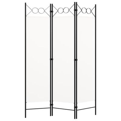 Rumsavdelare 3 paneler vit 120x180 cm