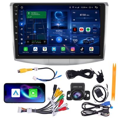 Fortdows Bilstereo Bilradio 10 tum för Volkswagen Passat B7 2010-2015, 4+64 GB, CarPlay Android Auto, WiFi 6, AHD Backkamera