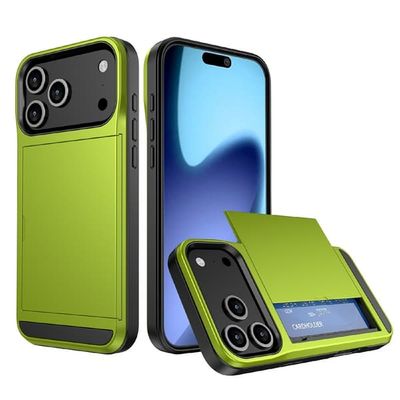 Telefondeksel med skyvbar kortholder til iPhone 18 Pro / 17 Pro
