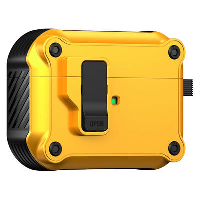 Til AirPods Pro 3 beskyttelsesdeksel i TPU + PC-skall med krok / karabinkrok - Gul