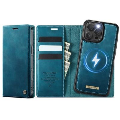 CASEME Til iPhone 16 Pro Lommebokdeksel Magnetisk Avtakbar RFID Beskyttelse