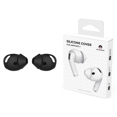 Sklisikre ørepropper i silikon til AirPods 4 – sklisikre og støyisolerende.