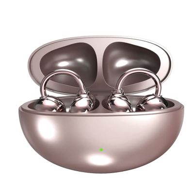 2026 Nye Clip-on Øretelefoner Åbne Øre Trådløse Bluetooth 6.0 Hovedtelefoner, 120 timers afspilning, Træning-Android/iOS (Rose Gold)