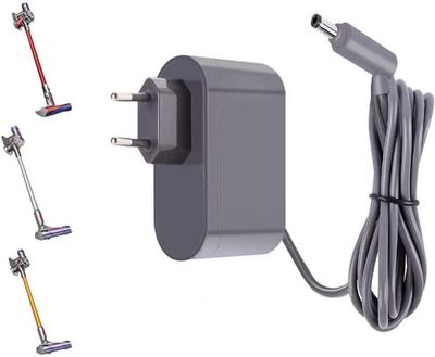 26.1V laddare lämplig för Dyson V6 V7 V8, ersättningsladdare lämplig för Dyson, kabel 1.8 m