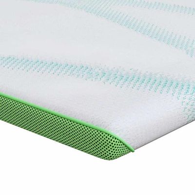 vidaXL Madras topper Hvid og grøn 140 x 200 cm Jacquard Stof