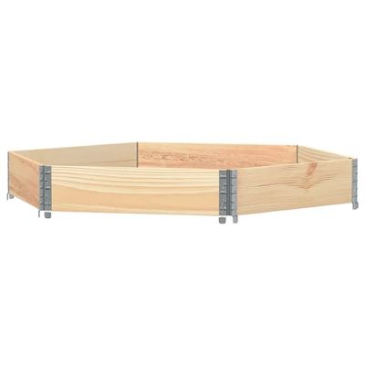 vidaXL højbed 160x160 cm massivt fyrretræ sekskantet