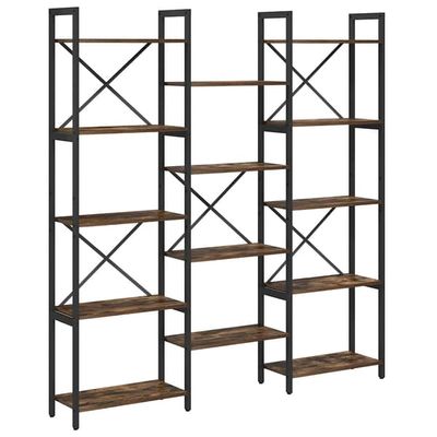 vidaXL Bogreol Sonoma eg 156 x 25 x 167 cm Konstrueret træ