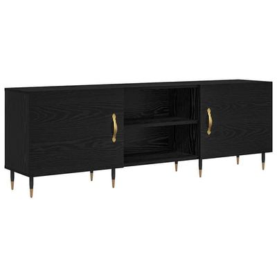 vidaXL TV-skab Sort eg 150 x 30 x 50 cm Konstrueret træ