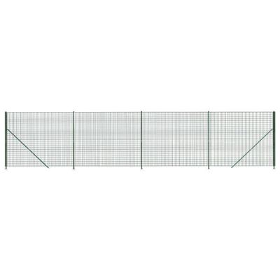 vidaXL trådhegn med flange 2x10 m grøn