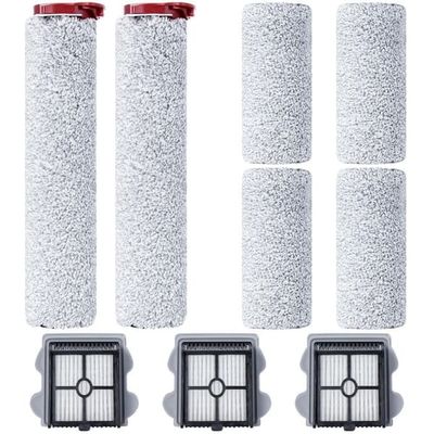 Støvsugerfiltertilbehør for Roborock A10 Plus, Dyad Pro/Dyad Pro Combo, 6 sylindriske børster, 3 HEPA-filtre