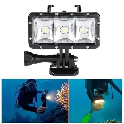 Vattentät kameralampa, 40m mini vattentät dyk-LED undervattensvideolampa för GoPro SJCam-GXU