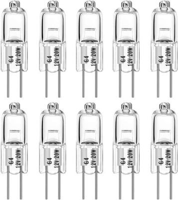G4 20W 12V T3 JC Typ 2-polig halogenlampsockel för belysning under skåp (10-pack)