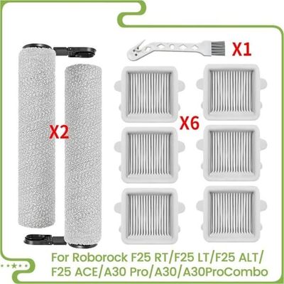 Til Roborock F25 RT/F25 LT/F25 ALT/F25 ACE/A30 Pro/A30/A30ProCombo Rullebørster HEPA-filtre Støvsugerdeler