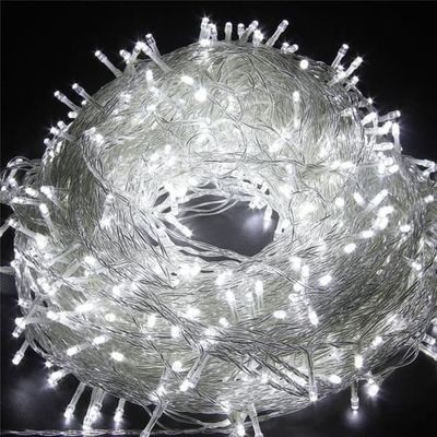 30M 300 LEDs vanntette lyslenker AC 220V, 8 moduser, for hagedekorasjon, kjølig hvit