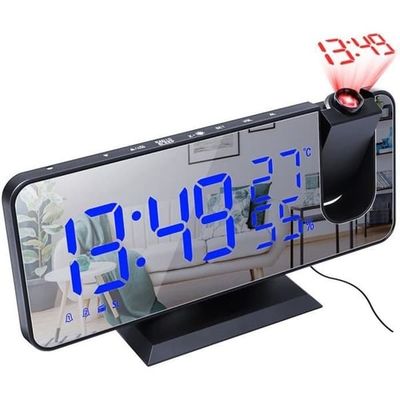 SURENHAP - LED digital vekkerklokke projektorradio, justerbar speilvekkerklokke - Rithok -sd5g96s