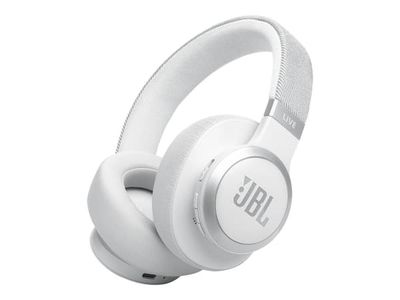 JBL LIVE 770NC Trådlösa trådbundna hörlurar vita